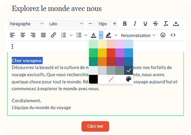 Personnalisation complète
